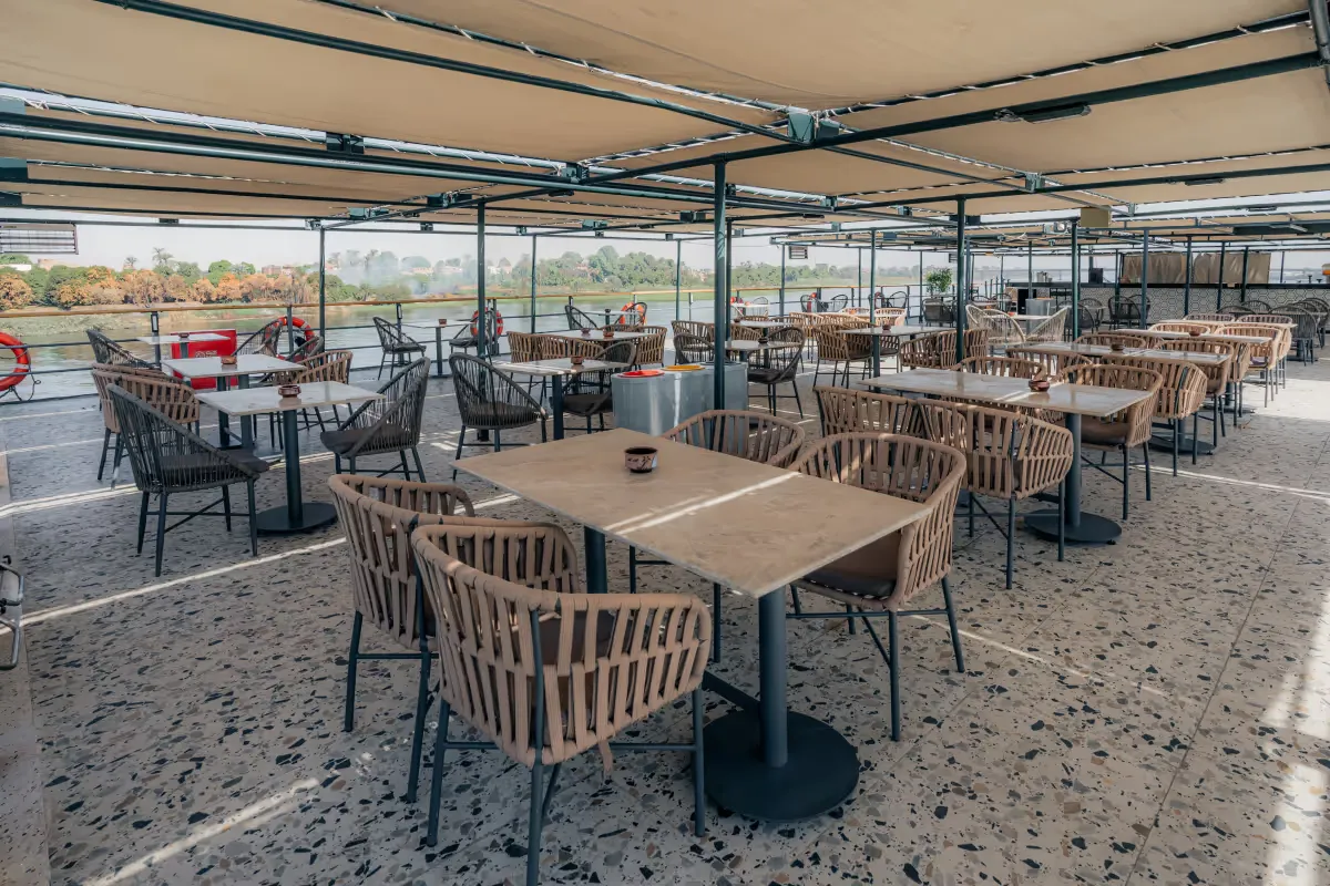 Sun deck of the Lady Carol Nile Cruise Nile cruise